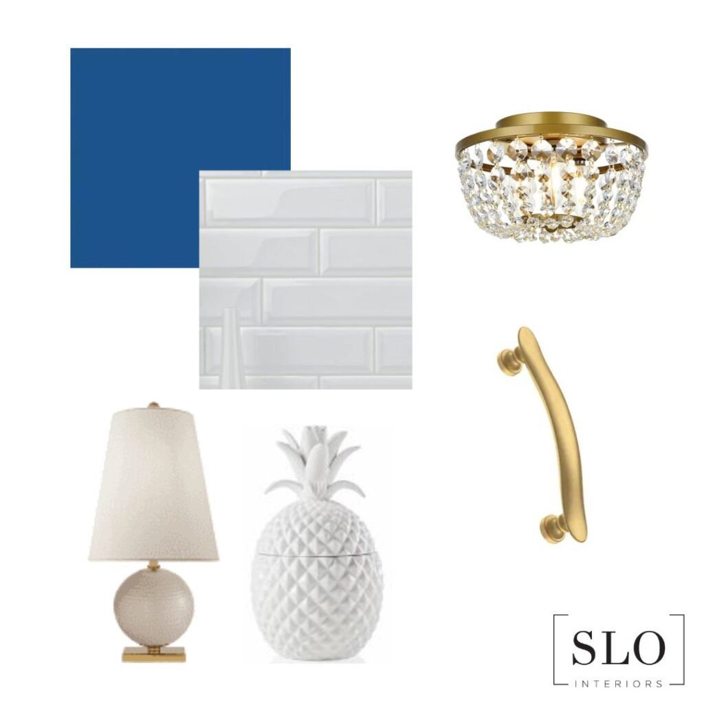 Blue and white design board