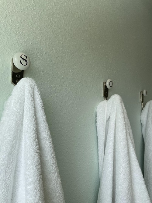 Details of towel hooks